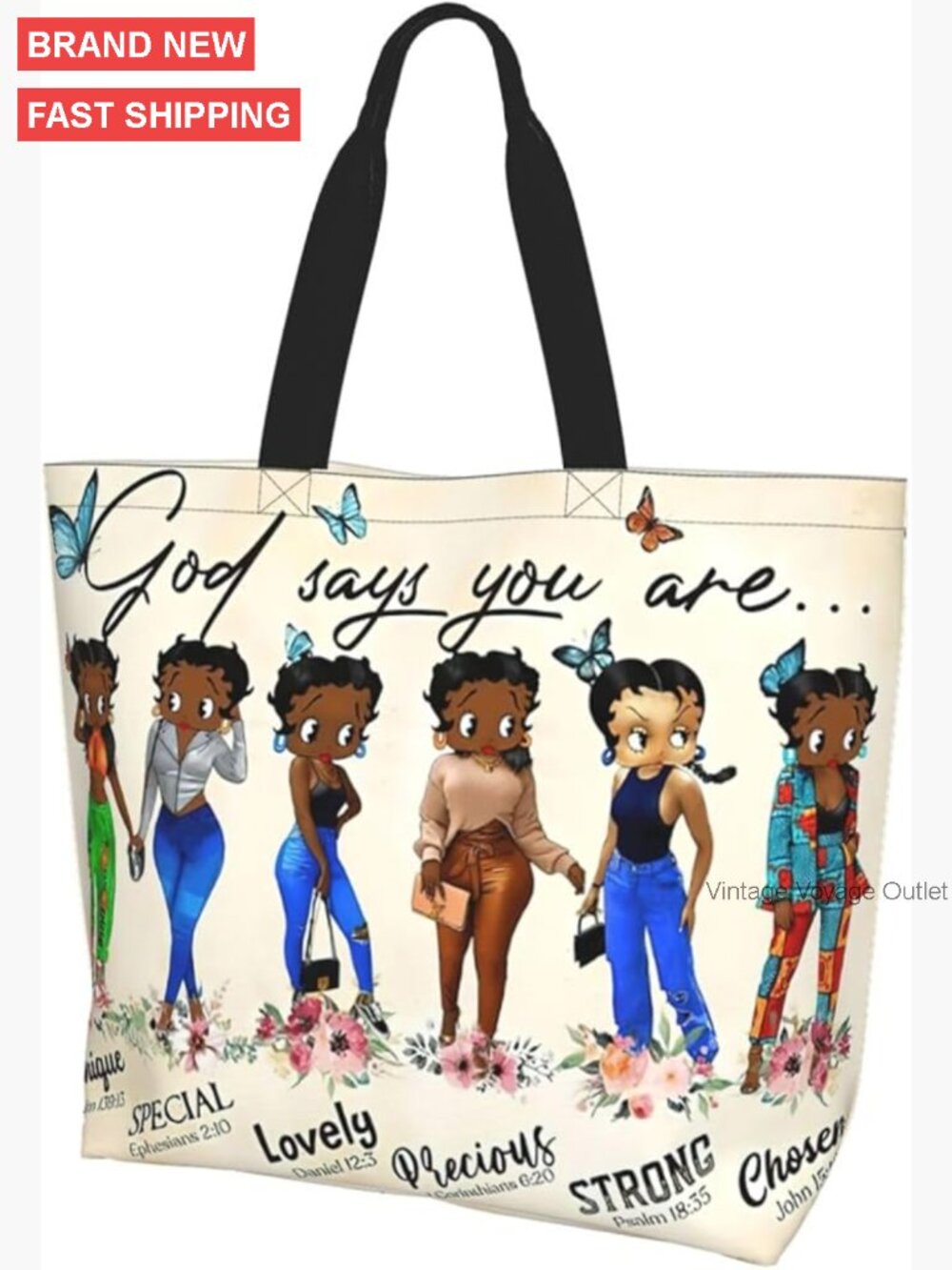 Large Capacity Lightweight Tote Bag with Zipper Pocket for Travel Gym
